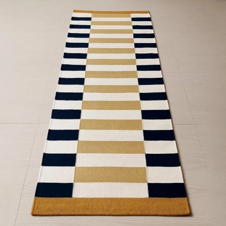 Handmade Multicolor Cotton Modern Dhurrie For Home